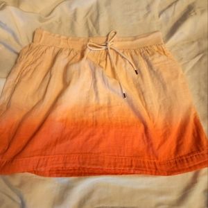 Ann Taylor Loft draw string ombre cotton skirt
